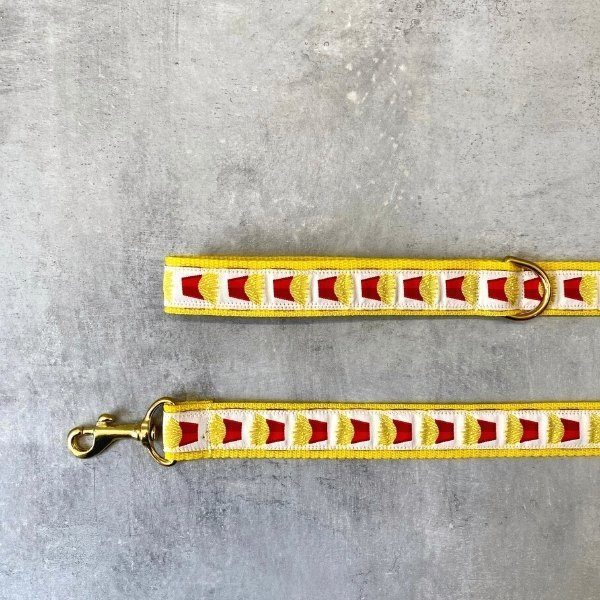 Hunni Fries // Handgefertigte Hundeleine mit Messingdetails (Pommes frites)