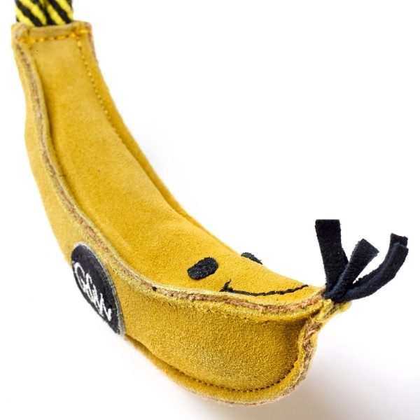 Barry die Banane // Hundespielzeug aus Jute und Wildleder (Banane)
