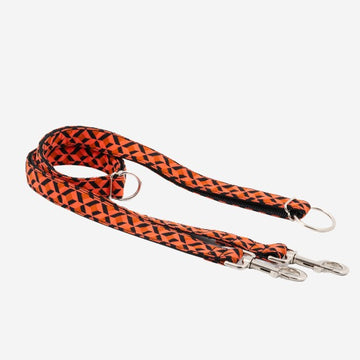 Brott Er // Verstellbare Hundeleine (Geometrisch Orange)