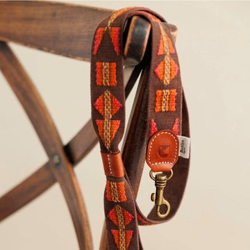 Buddys Dogwear Etna Brown // Breite und leichte Leine (braun/orange)