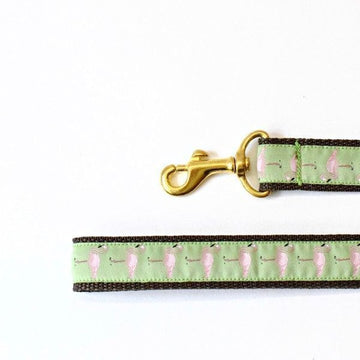 Hunni Flamingo // Handgefertigte Hundeleine mit Messingdetails (Flamingo)