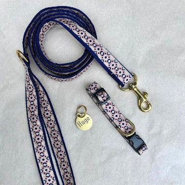 Welpenset // Welpenhalsband, Welpenleine und Hundemarke (Mosaik)