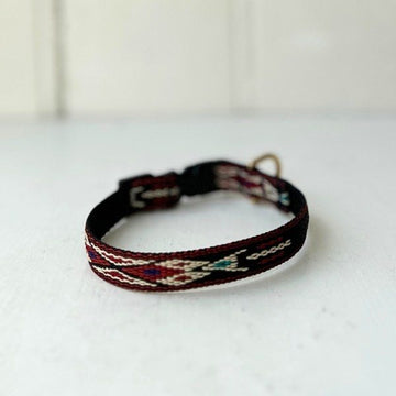 Marrakesh Red // Halsband für kleine und mittelgroße Hunde (rot/schwarz)