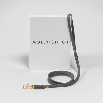 Butter Timeless City Leash // Klassische Hundeleine aus weichem Leder (grau)