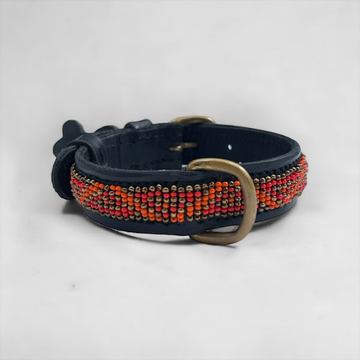 Zinj Kabaka Neon // Handgefertigtes Hundehalsband mit Perlen