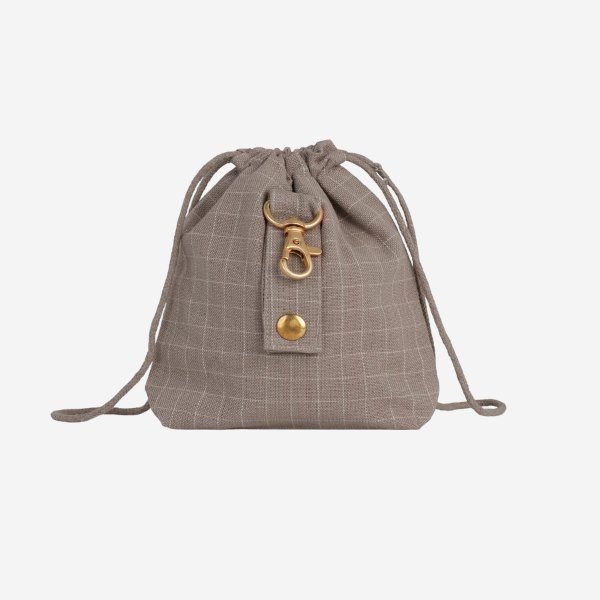 Tadazhi Leckerli-Tasche // Leckerli-Tasche aus Bio-Baumwolle (Sandkaro)