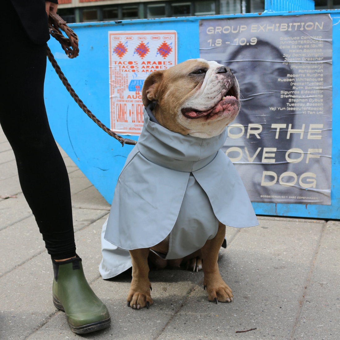 Tadazhi Raincoat // Wasser- und winddichte Regenjacke (hellgrau)