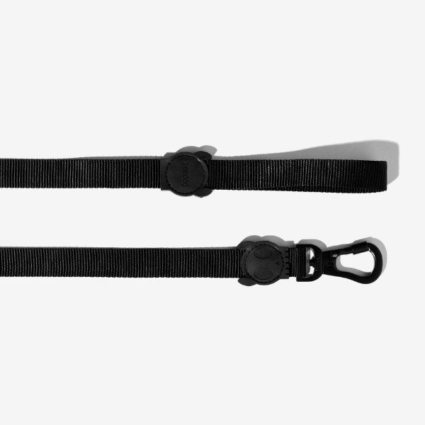 Zee.dog Gotham // Klassische Nylon-Hundeleine (schwarz)