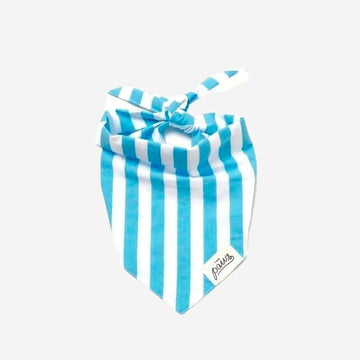 Lolly Blue // Hundehalstuch mit Streifen (blau) Groß