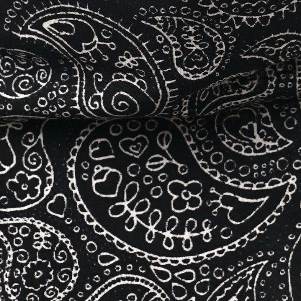 Obie // Hundehalstuch im Paisleymuster (schwarz)