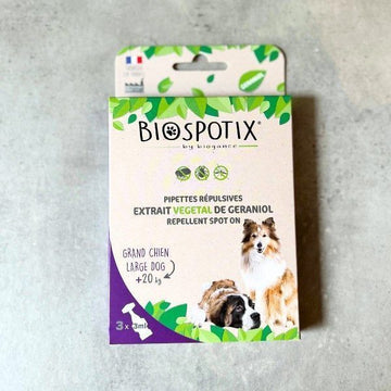 Biospotix Spot On // Ungiftiges und natürliches Zecken- und Flohschutzmittel für Hunde