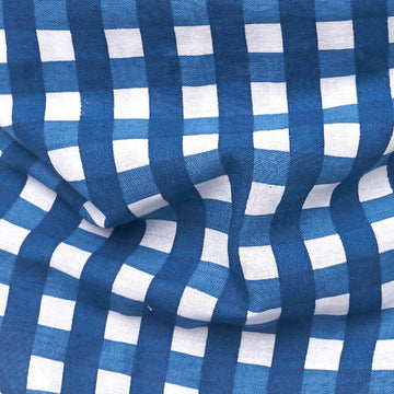 Gesichtsmaske Classic Blue Check // Gesichtsmaske aus Stoff mit blauem Karo
