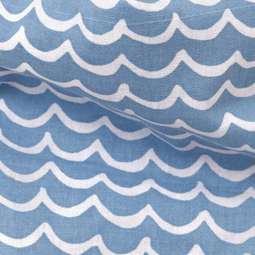 Gesichtsmaske Perfect Wave // Gesichtsmaske aus Stoff mit blauen Wellen