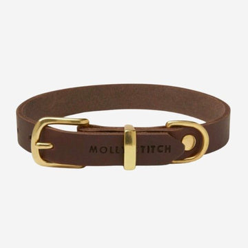 Butter Classic // Weiches Lederhalsband (dunkelbraun)