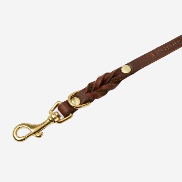 Butter Classic // Verstellbare Leine aus weichem Leder (Dunkelbraun)