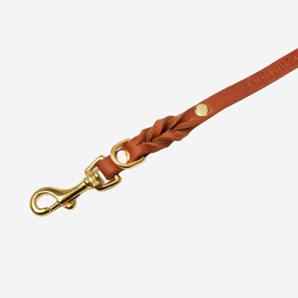 Butter Sahara City Leash // Klassische Hundeleine aus weichem Leder (cognac)