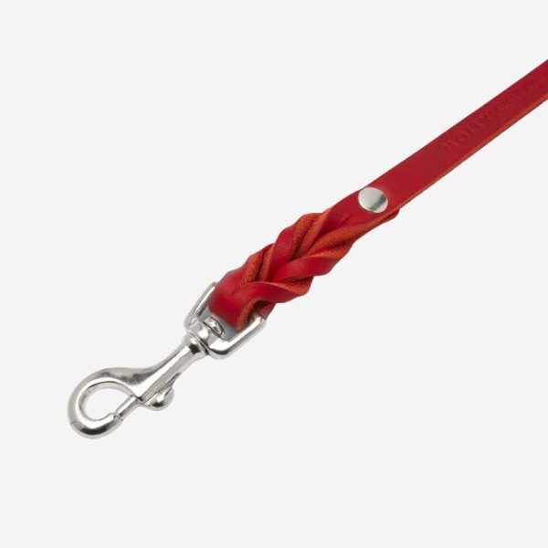 Butter Red City Leine // Klassische Hundeleine aus weichem Leder (rot)