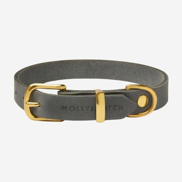Butter Timeless // Weiches Lederhalsband (grau)