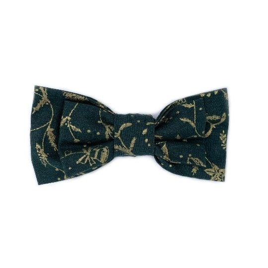 Mistelzweig // Schmetterling in Flaschengrün mit goldenem Weihnachtsdruck