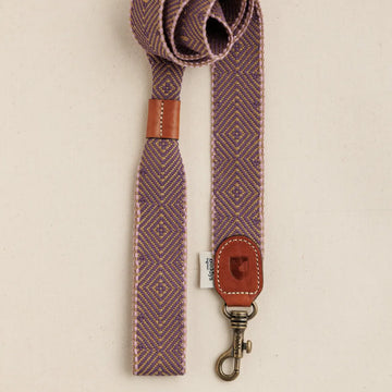Buddys Dogwear Bella // Breite und verstellbare Leine (braun/lila)