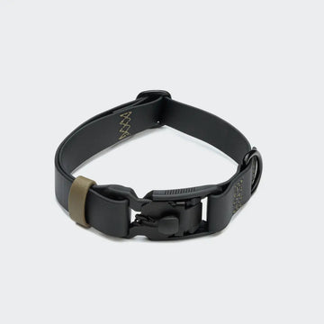 Cloud7 Ipanema // Verstellbares BioThane-Halsband (schwarz/oliv)