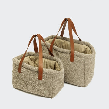 Cloud7 Verona // Luxus-Hundetasche aus Wolle (beige)