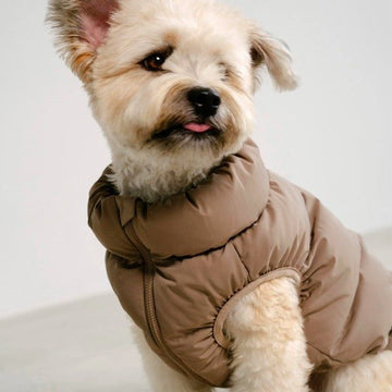 Cushycushy Vest // Hundejacke die nicht über den Kopf geht (mokka)