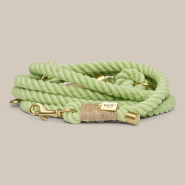 Drew's Dogwear Lime // Geflochtene Hundeleine aus weichem Seil (grün)