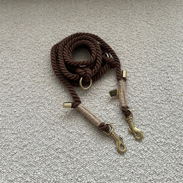 Meine erste Leine // Verstellbare und weiche Welpenleine (braun)