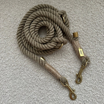 Drew's Dogwear Khaki // Verstellbare und weiche Seilleine (Khaki)