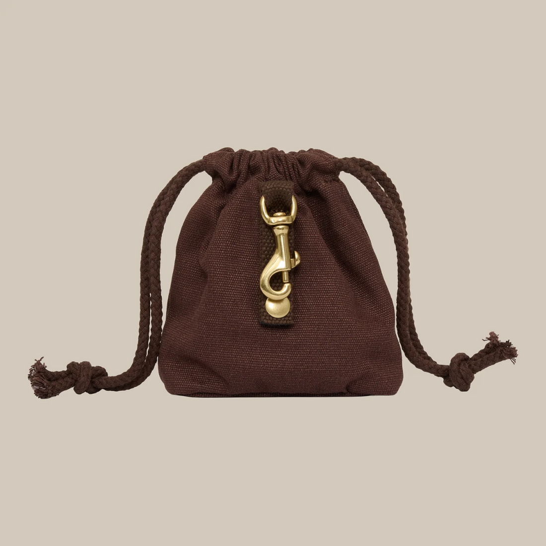 Drew's Dogwear Canvas // Leckerli-Tasche für Training und Spaziergänge (Braun)
