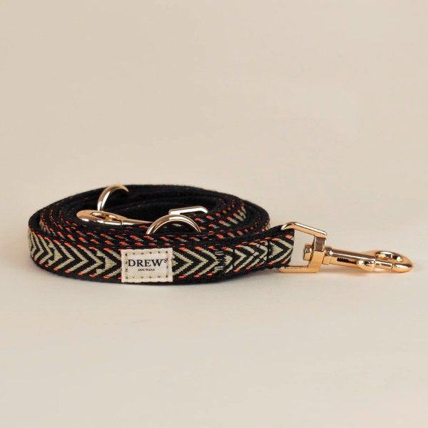 Drew's Dogwear Bright Orange // Verstellbare und leichte Leine (beige/orange)