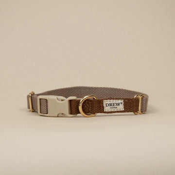 Drew's Dogwear Cortado // Verstellbares Halsband (braun/beige)