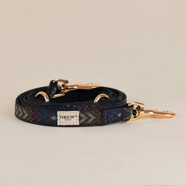 Drew's Dogwear Woody // Verstellbare und leichte Leine (grünes Muster)