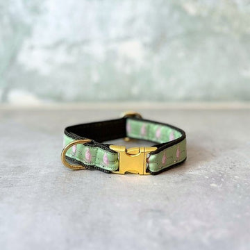 Hunni Flamingo // Einzigartiges Halsband mit Schnappverschluss (Flamingos)