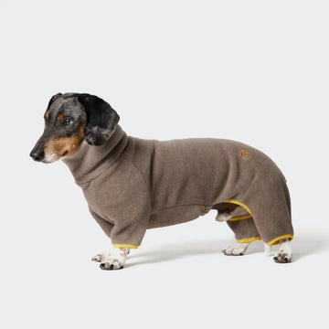 Cloud7 Cornwall, Dackel // Warmer Fleecepullover (beige)