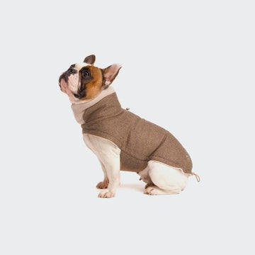 Cloud7 Brooklyn, Französische Bulldogge // Warme Hundedecke aus Wolle (haselnussbraun) Größe 4