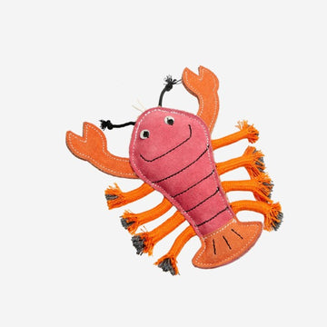 Larry The Lobster // Hundespielzeug aus natürlichem Wildleder (Hummer)