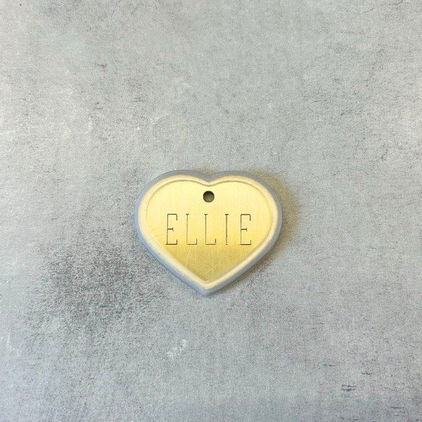 Gummirahmen für Erkennungsmarken, damit es keine Geräusche macht (großes Herz)