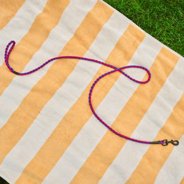 HAY Dogs Braided // Geflochtene Hundeleine aus recyceltem Nylon (rot/blau)