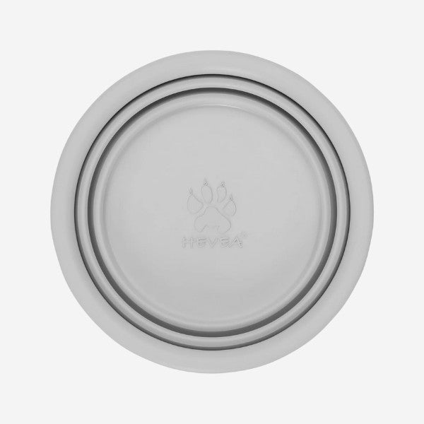 Hevea Bowl-on-the-go // Tragbare Faltschüssel aus Naturkautschuk (grau)