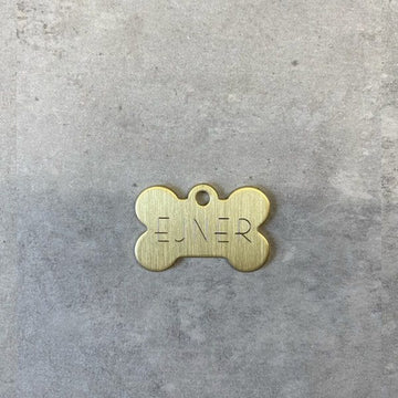 Erkennungsmarke // Premium Fleischknochen klein (Messing)