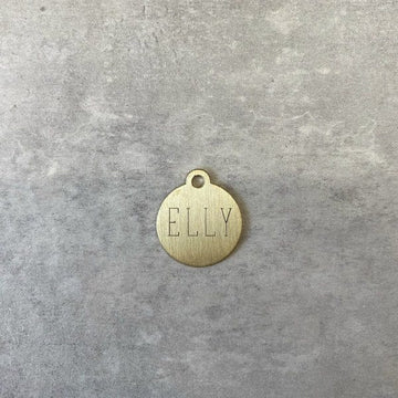 Hundemarke // Premium rund klein (Messing)