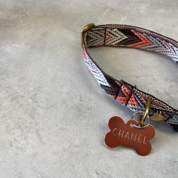 Erkennungsmarke // Premium Fleischknochen groß (Roségold)