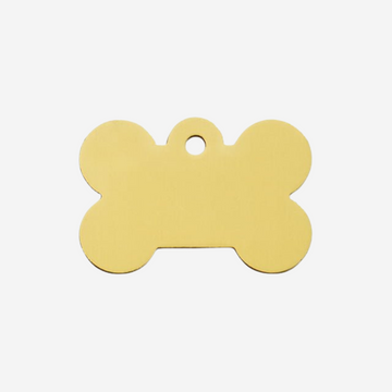 Erkennungsmarke // Standard Fleischknochen groß (Gold Aluminium)
