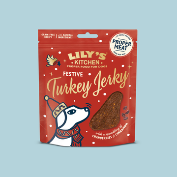 Lily's Kitchen Festive Turkey Jerky // Jerky-Snack mit Truthahn, Zimt und Cranberries
