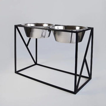 Miski Y // Extra hoher geometrischer Ständer mit zwei Schalen