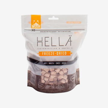 Mush Hella Gefriergetrocknetes Rindfleisch // Weiches Futter geeignet für aktive Hunde