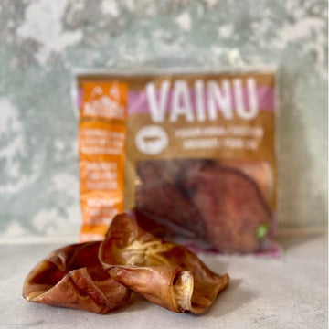Mush Vainu // Getrocknete, knusprige Schweineohren 200 Gramm