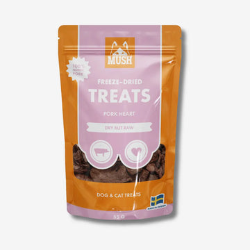 Mush Treats, Pork Heart // Leckere gefriergetrocknete Leckerlis mit Schweinefleisch(herz)